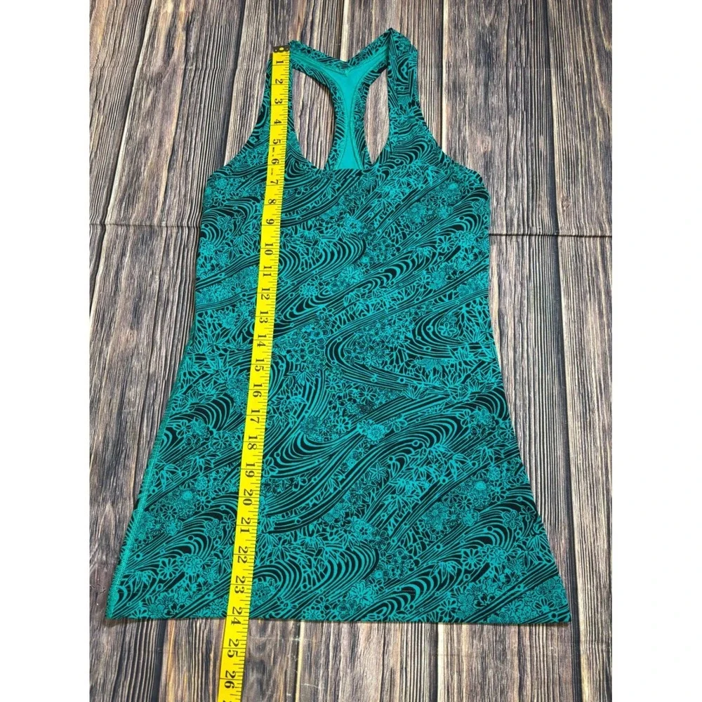 Lululemon Kitakami Viridian Tank Top Womens Size XS Green Black Cool Racerback